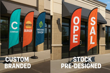 How Do Custom Feather Flags Compare in Price to Pre-Designed Off-the-Shelf Flags?