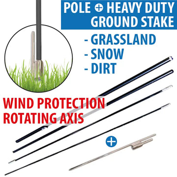 Feather Flag Pole + Ground Stake (Heavy Duty)