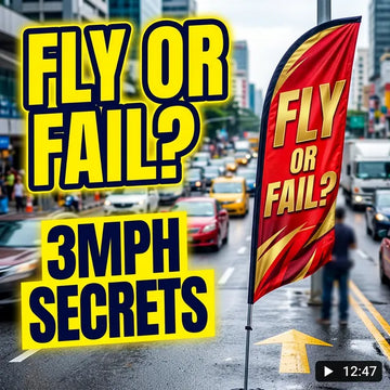 FLY OR FAIL? 3MPH SECRET DOUBLE SIDED FEATHER FLAG
