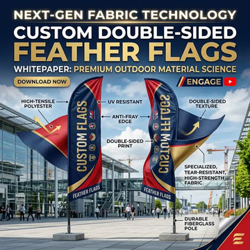 Silver-Duo Standard CUSTOM DOUBLE SIDED FEATHER FLAGS Material Science