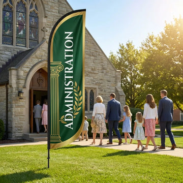Administration & Office Entrance Church Feather Flag