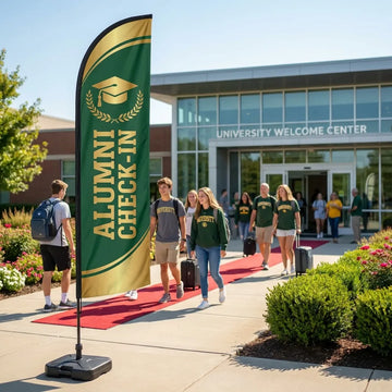 Alumni Check-In & Welcome Center Feather Flag
