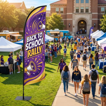 Back To School Rally Community Event Feather Flag