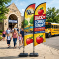 Back To School Sunday Service Church Feather Flag