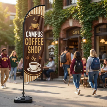 Campus Coffee Shop & Student Lounge Feather Flag