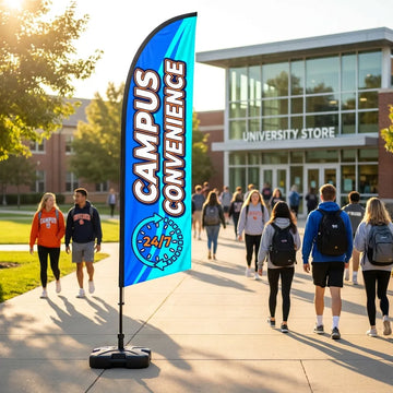 Campus Convenience Store & Supplies Feather Flag