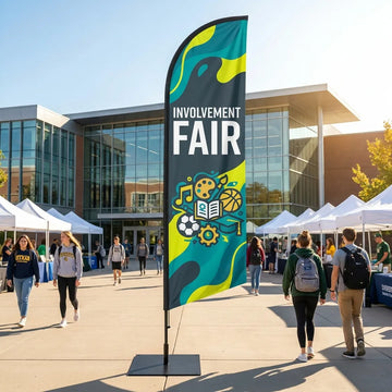 Campus Involvement Fair Registration Feather Flag