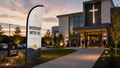 Modern Worship With Us church feather flag case study 2