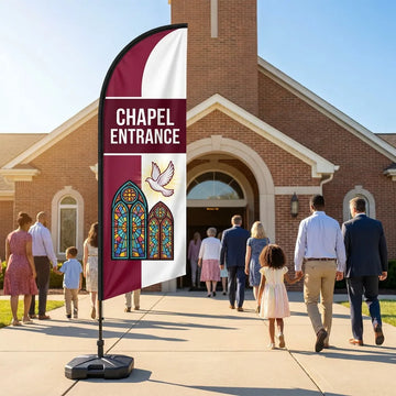 Chapel Sanctuary Entrance Church Feather Flag