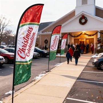 Christmas Celebration — Church Feather Flag
