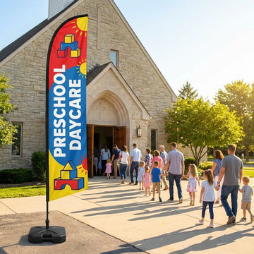 Church Preschool & Daycare Entrance Feather Flag