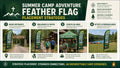 Summer Camp Outdoor Adventure church feather flag placement strategies infographic