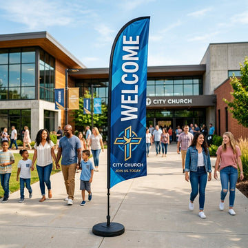 Welcome Church Feather Flag