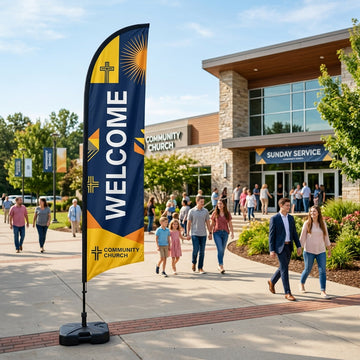 Welcome Church Feather Flag
