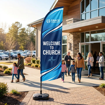 Welcome Church Feather Flag