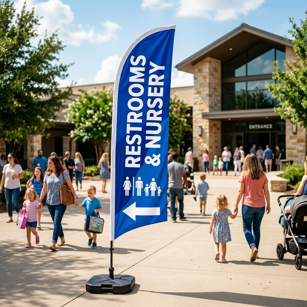 Guest Parking Church Feather Flag