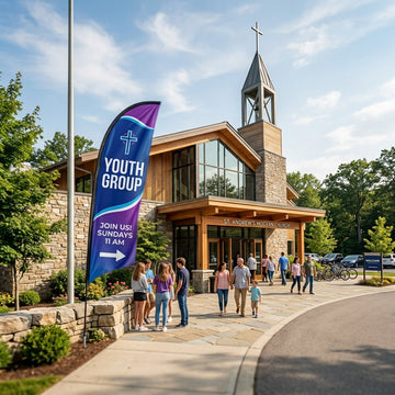 Youth Group Feather Flag for Church