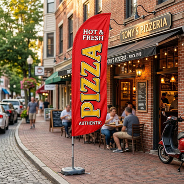 Classic Pizza Feather Flag