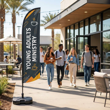 College & Young Adults Ministry Church Feather Flag