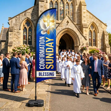Confirmation Sunday Blessing Church Feather Flag