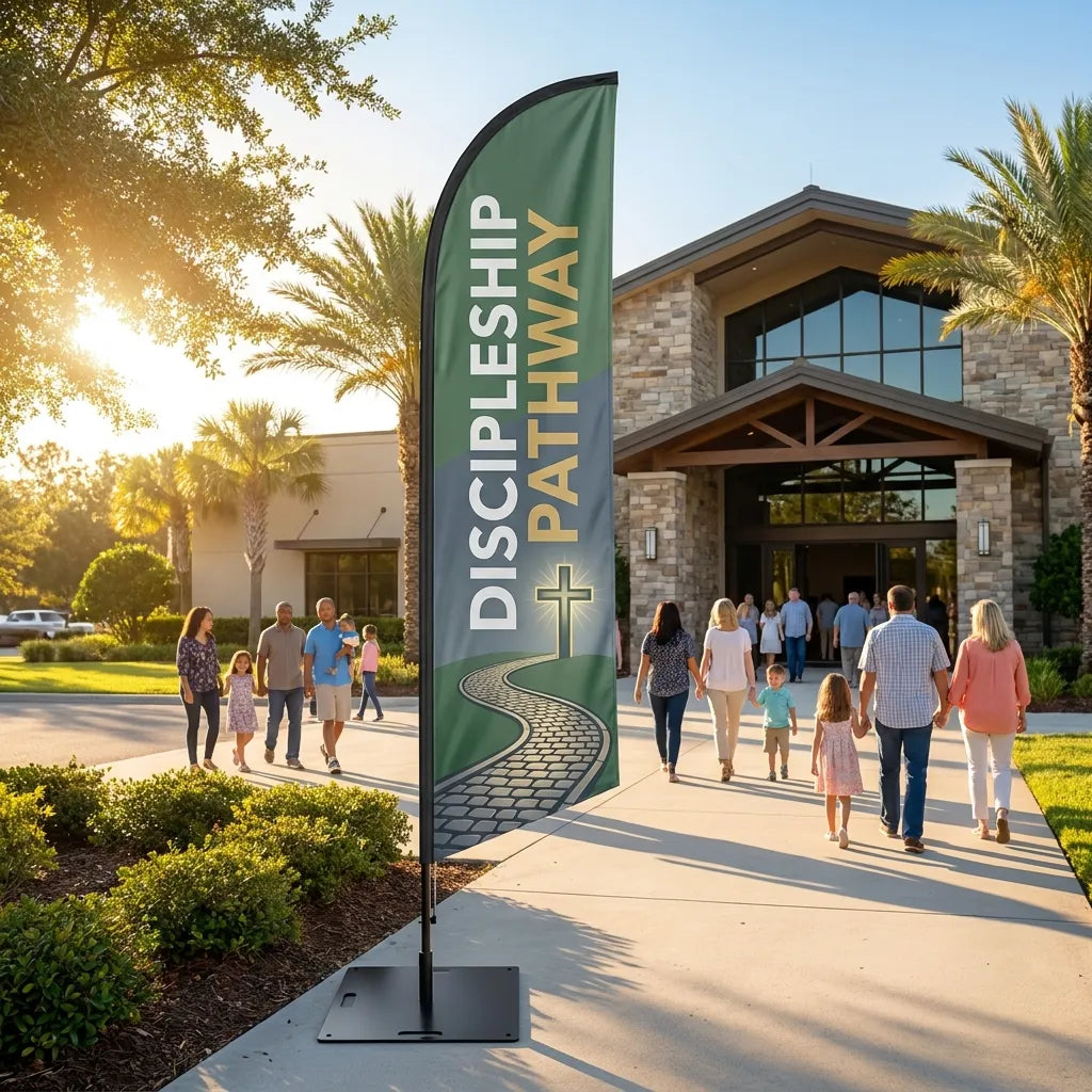 Discipleship Pathway Class Church Feather Flag