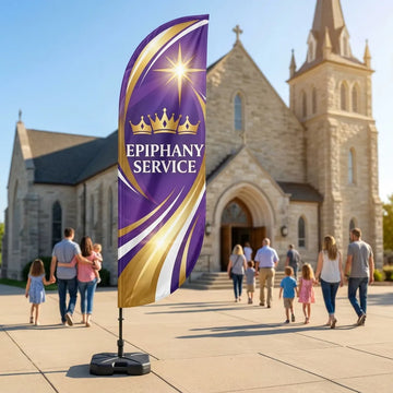 Epiphany Season Service Church Feather Flag