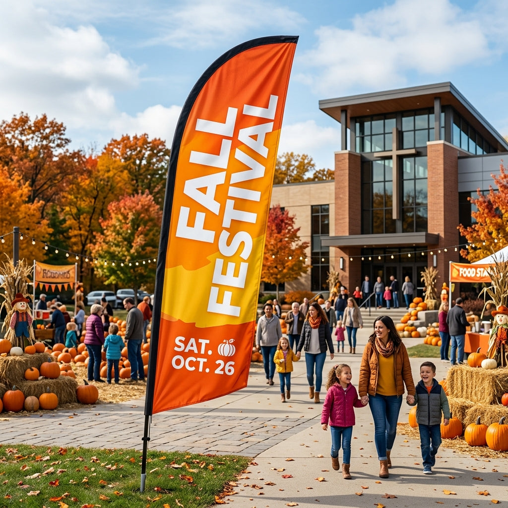 Fall Festival Feather Flag