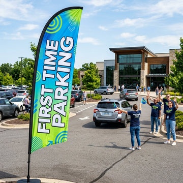 First Time Guest Parking Feather Flag