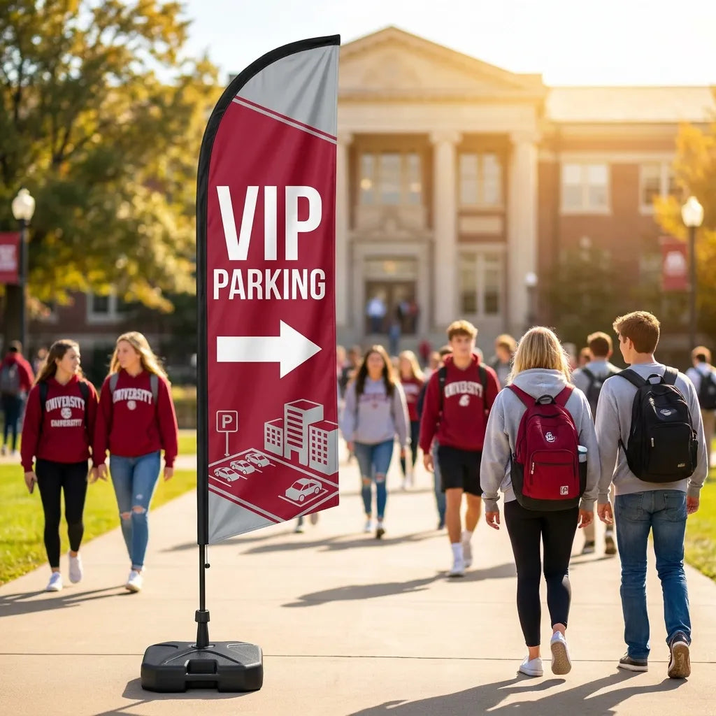 Freshman Move-In VIP Parking Directional Feather Flag
