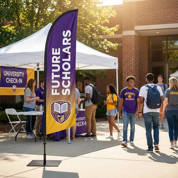 Future Scholar Welcome Registration Table Feather Flag