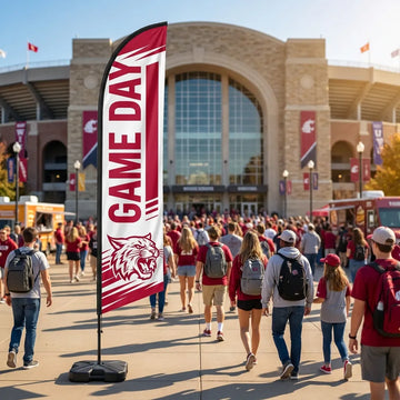Game Day Stadium Main Entrance Athletics Feather Flag