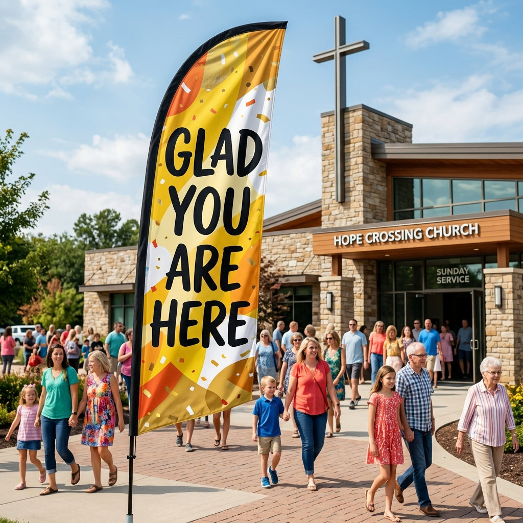 Glad You Are Here - Visitor Welcome Flag