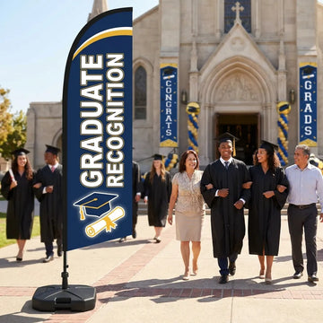 Graduate Recognition Sunday Church Feather Flag