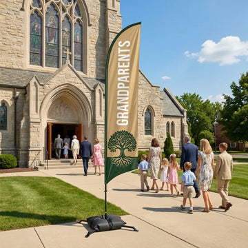 Grandparents Day Celebration Church Feather Flag