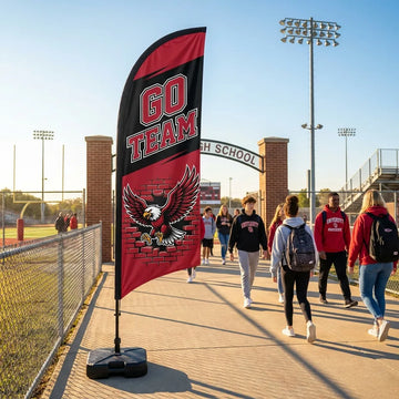 High School Friday Night Lights Game Day Feather Flag