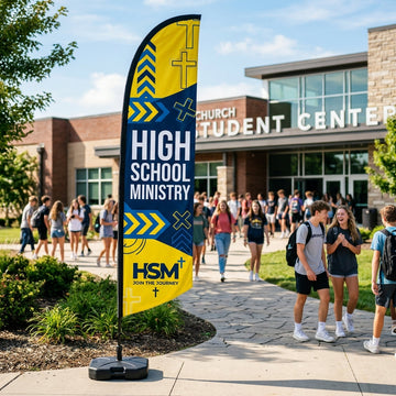High School Student Ministry Church Feather Flag
