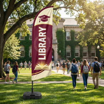 Main University Library & Learning Commons Feather Flag