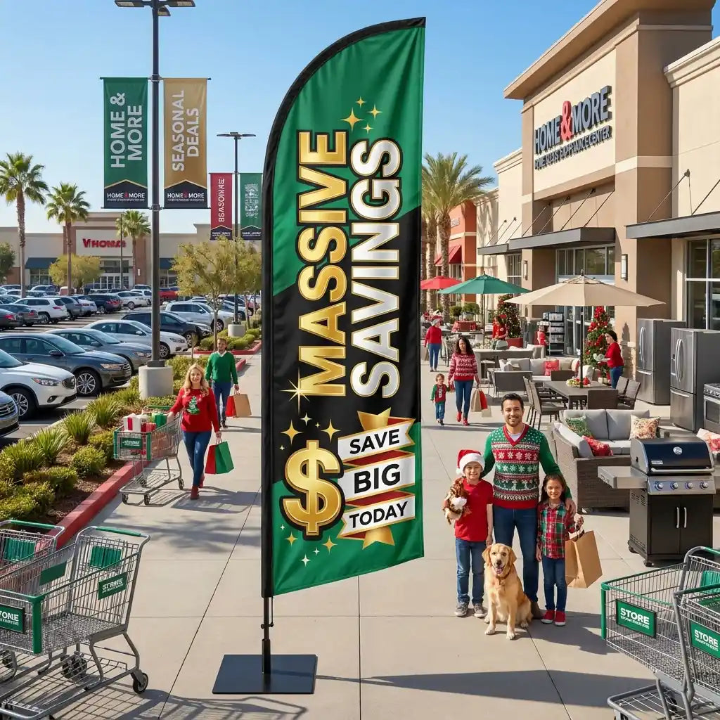 Massive Black Friday Savings Feather Flag