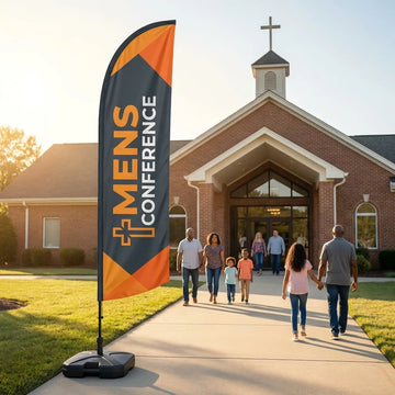 Mens Conference Registration Church Feather Flag