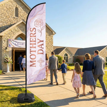 Mothers Day Special Service Church Feather Flag