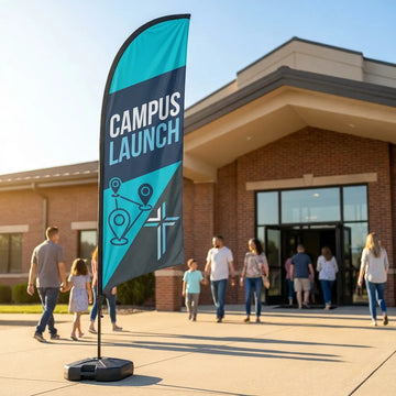 Multi-Site Campus Launch Today Church Feather Flag
