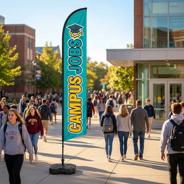 On-Campus Student Employment Fair Feather Flag