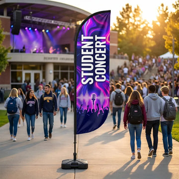 Outdoor Student Concert & Social Event Feather Flag