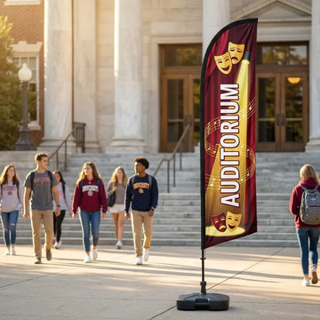 Performing Arts Center Auditorium Entrance Feather Flag