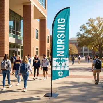 School Of Nursing & Health Sciences Feather Flag