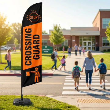 School Safety Patrol & Crossing Guard Zone Feather Flag