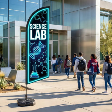 Science Center & Research Lab Wayfinding Feather Flag