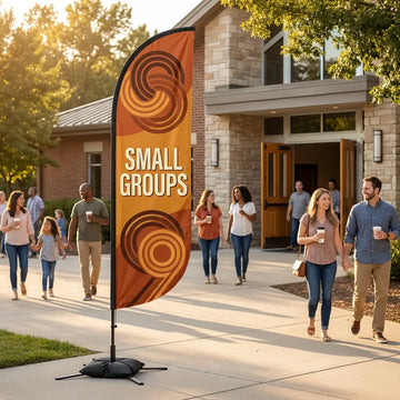 Small Groups Connection Night Church Feather Flag