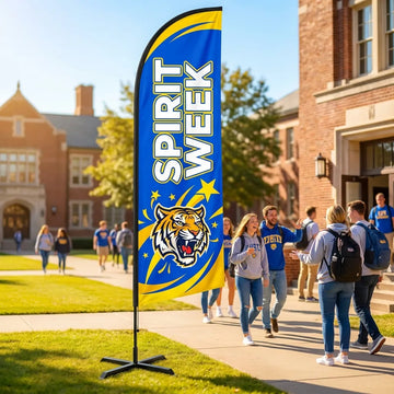 Spirit Week Kickoff Celebrate Our School Feather Flag