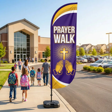 Student Prayer Walk & Gathering Church Feather Flag